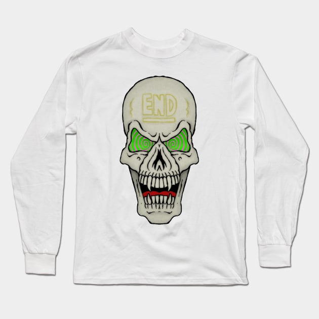 HypnoSkull Long Sleeve T-Shirt by MalcolmKirk